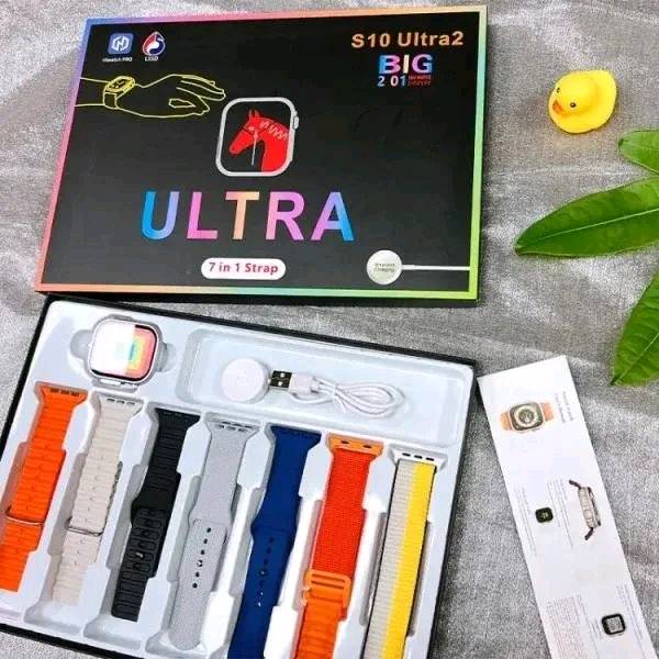 S10 Ultra 2 Smart Watch – Titanium Body, 7 Stylish Straps & Water Resistant