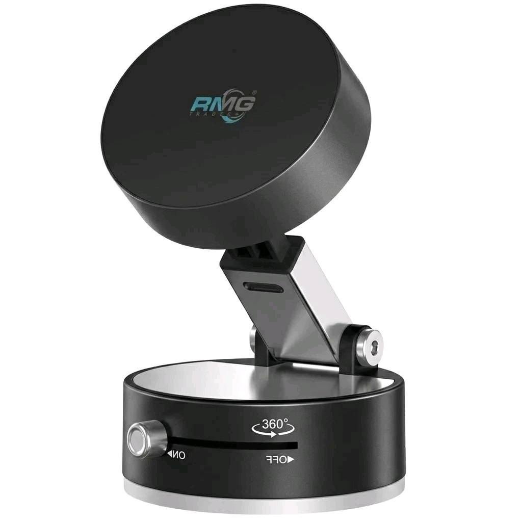 Vacuum Suction Cup Magnetic Car Phone Holder – Retractable Foldable Mount