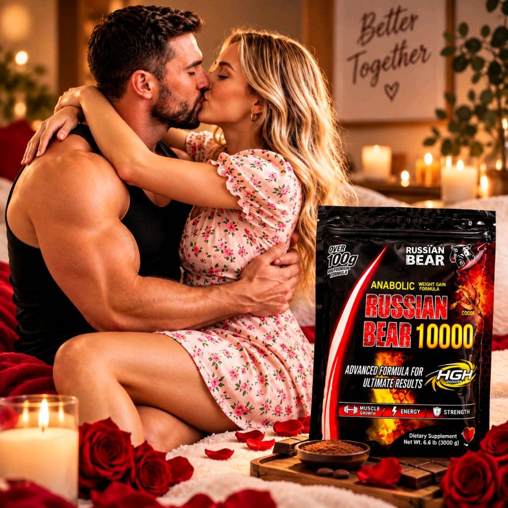 Russian Bear 10000 Weight Gainer | Anabolic Mass Gainer | Wazan Barhane Ka Powder | Gym Couple Fitness Gift