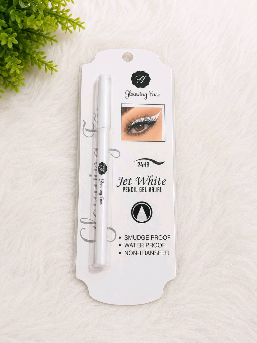 Glowing face white pencil