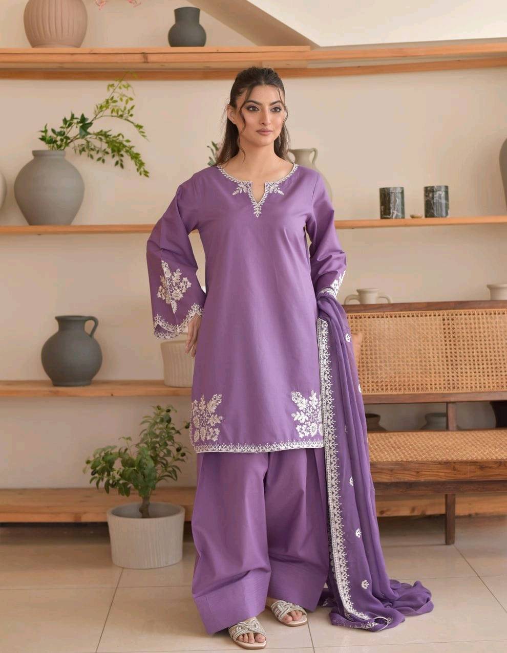 BATIK Winter Dhanak 3 Piece Embroidered Unstitched Suit 2026 | BK 183333