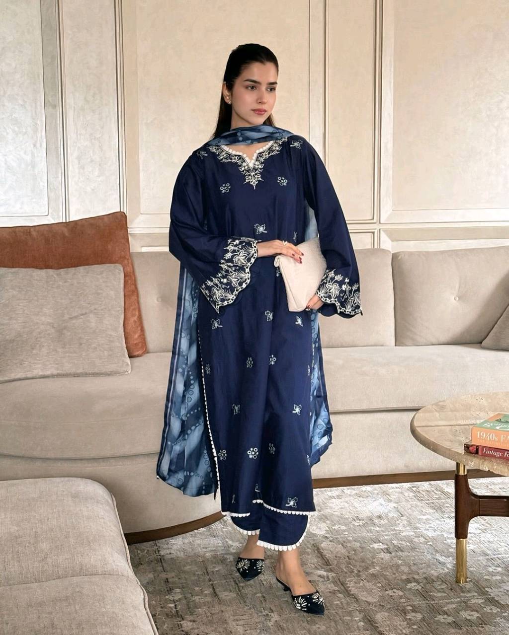 Pezwaan Winter Dhanak 3Pc 2026 | Fully Embroidered Suit with Wool Shawl