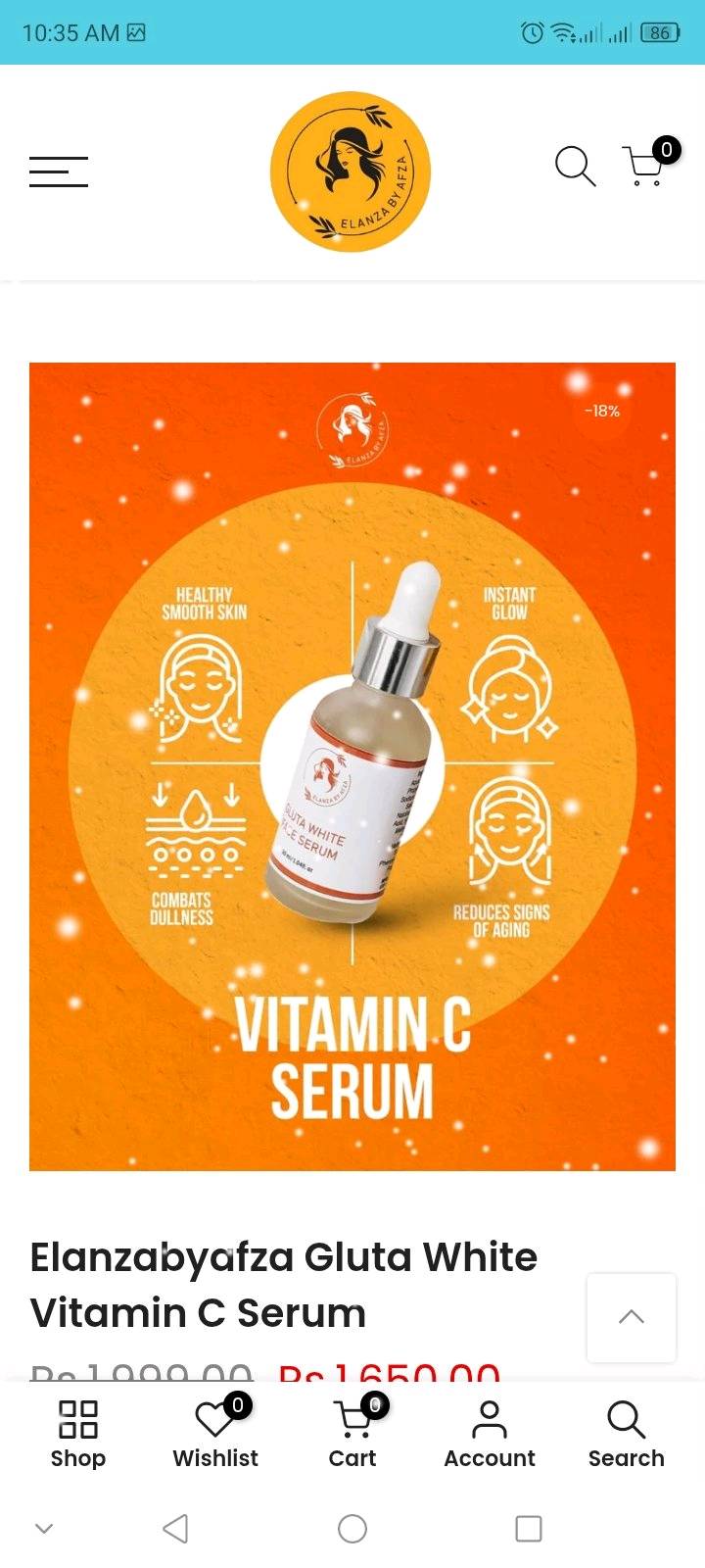 Vitamin c facial serum.