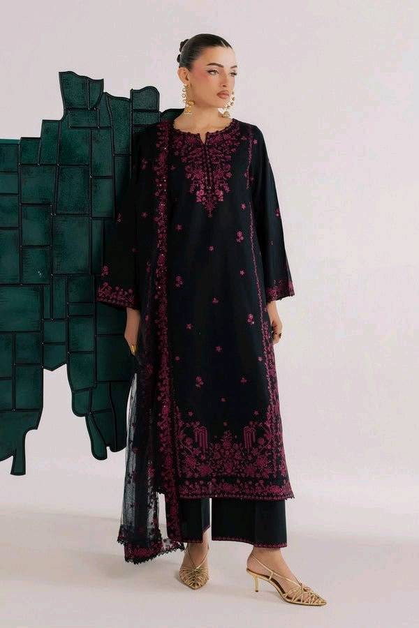 Dhanak Suit Winter Collection 2025 | Embroidered 3 Piece Ladies Unstitched Suit Pakistan