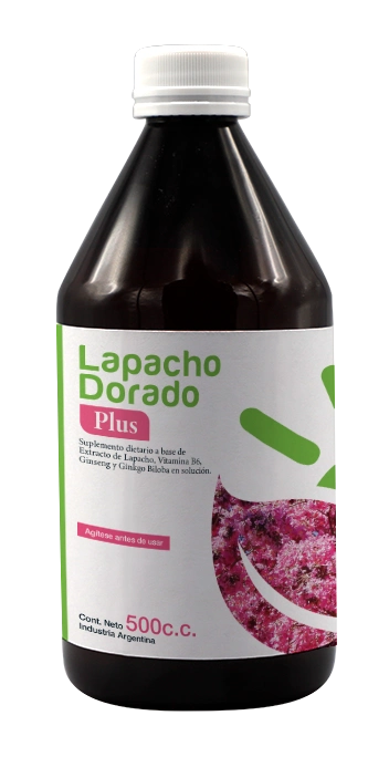 Lapacho Dorado Plus c/ Vit. B6, Ginseng y Ginkgo Biloba x 500c.c.