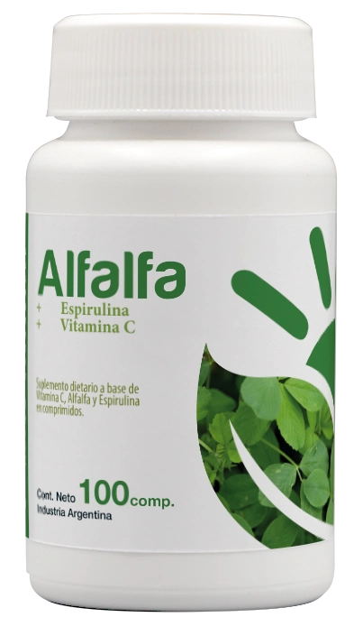 Alfalfa + Espirulina + Vit. C x 100 compr.