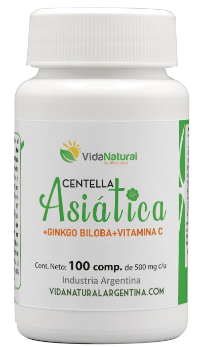 Centella Asiática + Ginkgo + Vit. C x 100 compr.