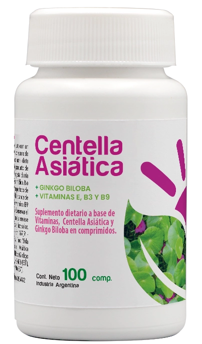 Centella Asiática + Ginkgo + Vit. C x 100 compr.