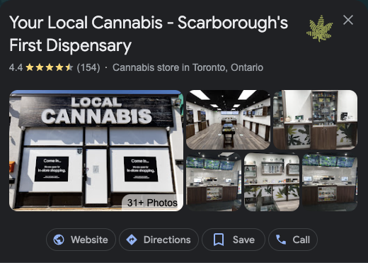 Your Local Cannabis store Ratings