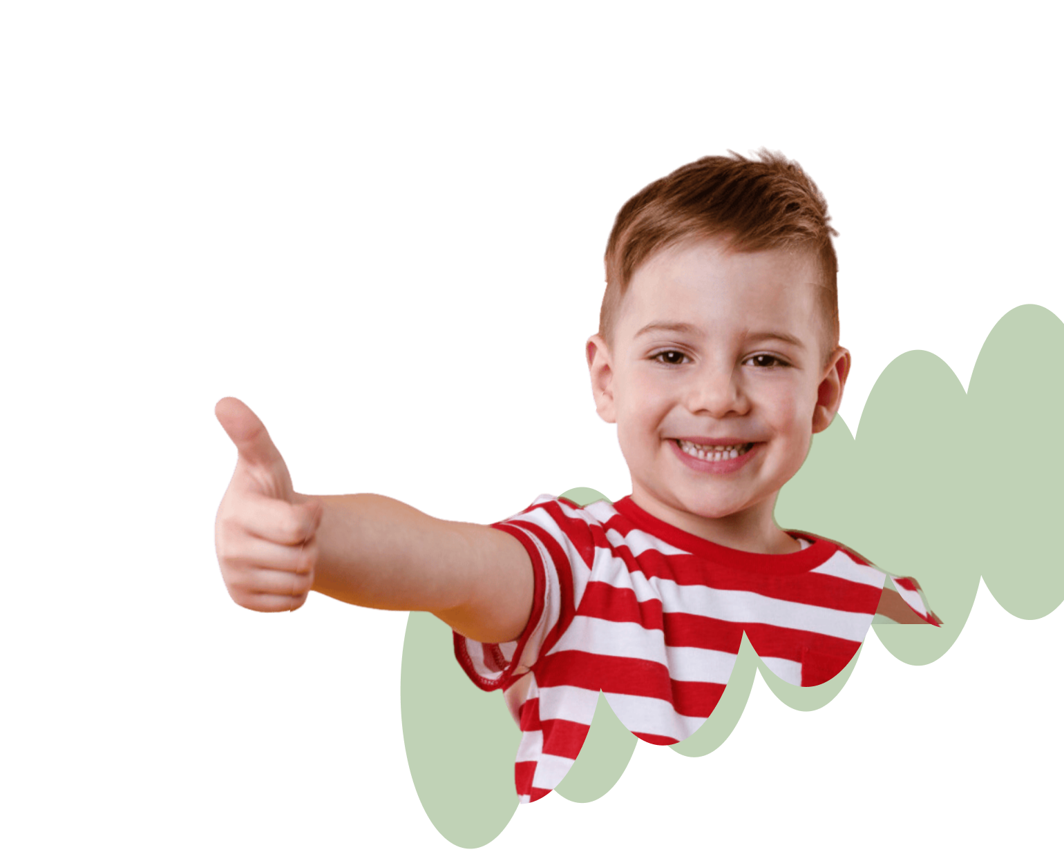 Girl giving a thumbs up