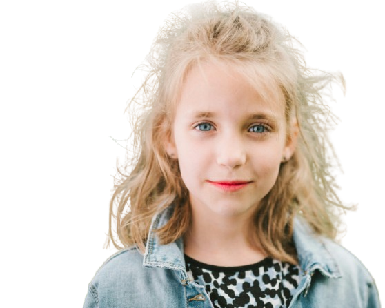 Girl smiling to the camera