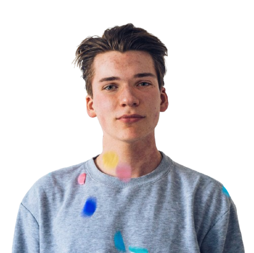 Teenage boy smiling