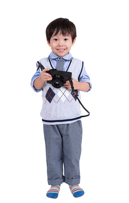 Boy with camera