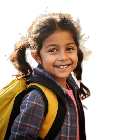 Girl smiling to the camera