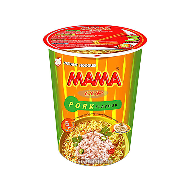 MAMA Instant Noodles Cup Pork Flavour 12x70g