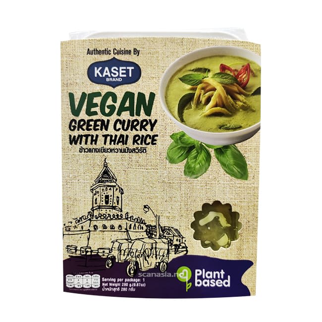 KASET Steam Hom Mali Rice With Green Curry (Vegan) 16x280g