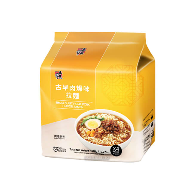 WU-MU Braised Artificial Pork Flavor Ramen 12x(4x87g)