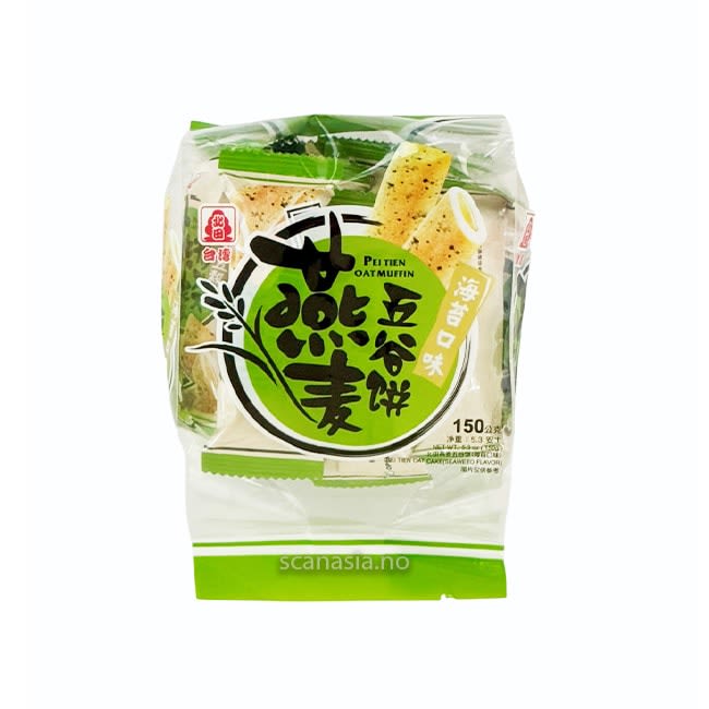 PEI TIEN Oatcake - Seaweed Flavor 12x150g