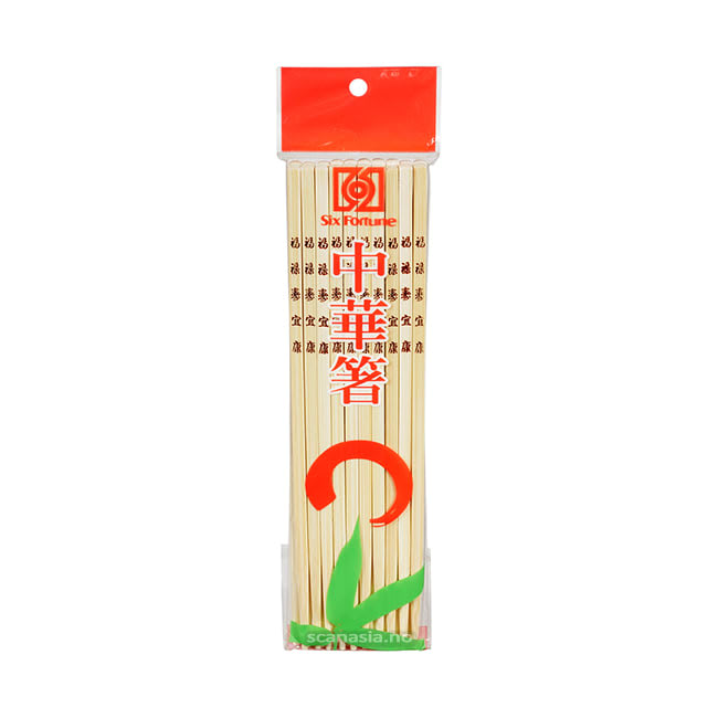 SIX FORTUNE Bamboo chopsticks 10x10pk
