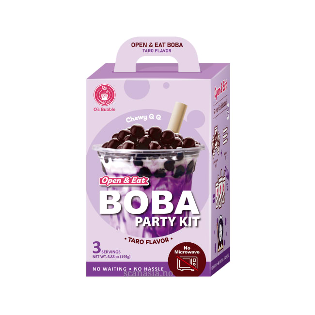 O'S Bubble Boba kit - Taro 12x195g (Open to eat)