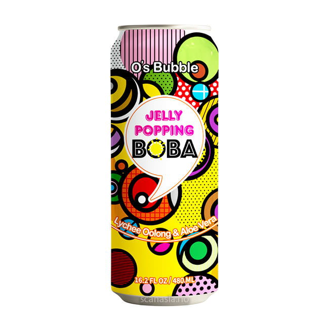 O'S Bubble Jelly Popping Boba - Lychee 12x480ml