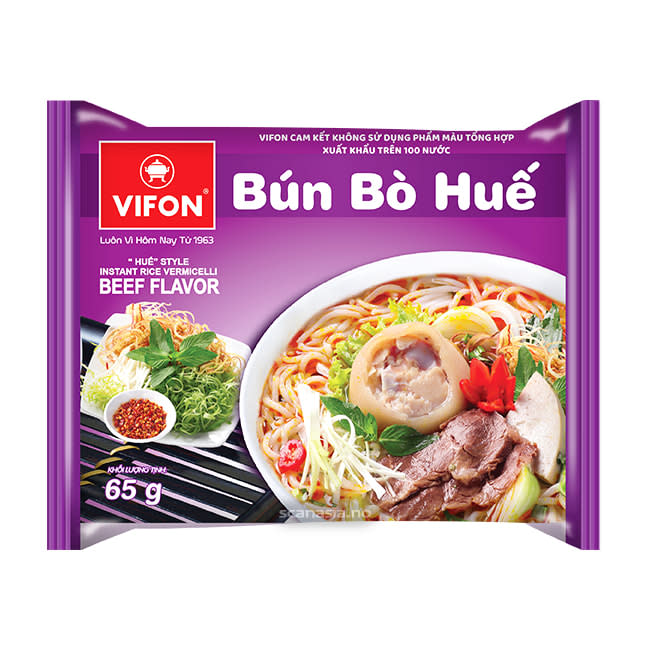 VIFON "Hue" Style Inst. Rice Vermicelli Beef Flavor 30x65g