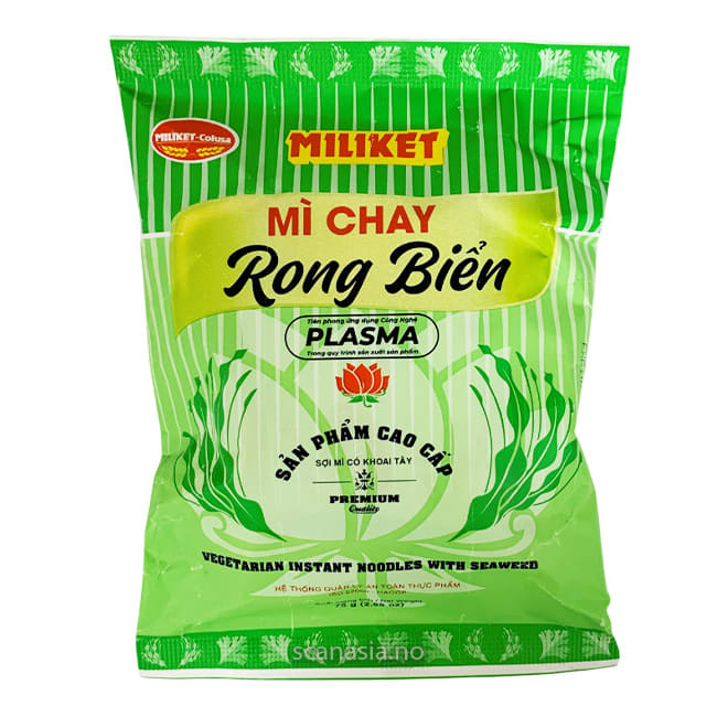 MILIKET Inst. Vegetarian Noodles with seaweed 30x75g