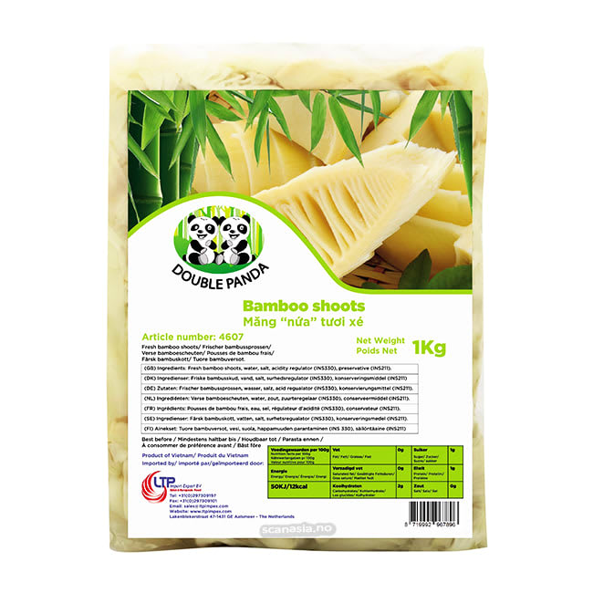 DOUBLE PANDA Bamboo Shoot Strips 12x1kg