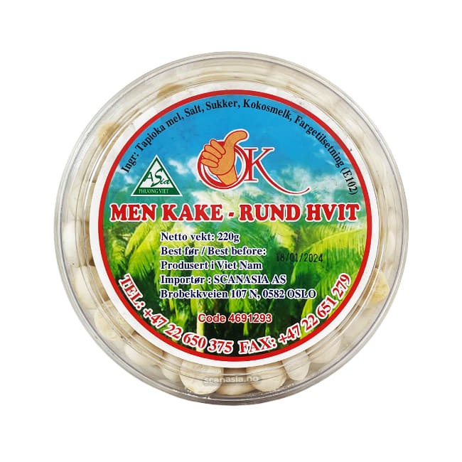 OK Men Cake Round White 24x220g