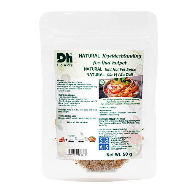 DH Natural Thai Hotpot Spice 40x50g