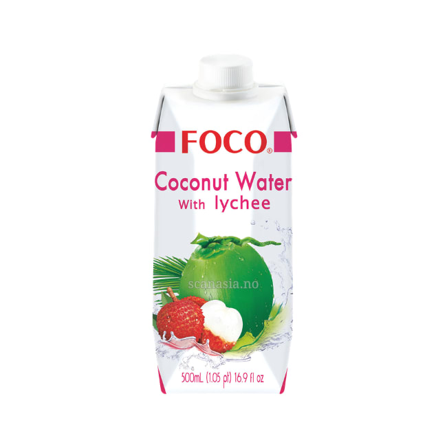 FOCO UHT COCONUT WATER WITH LYCHEE 12x500ml