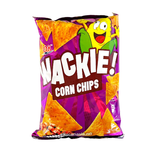 OK Wackie Corn Chips Barbecue Flavor 24x100g