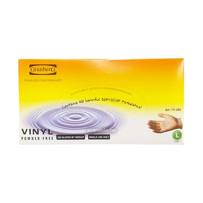 GRANBERG Engangshansker, Vinyl L 100 stk