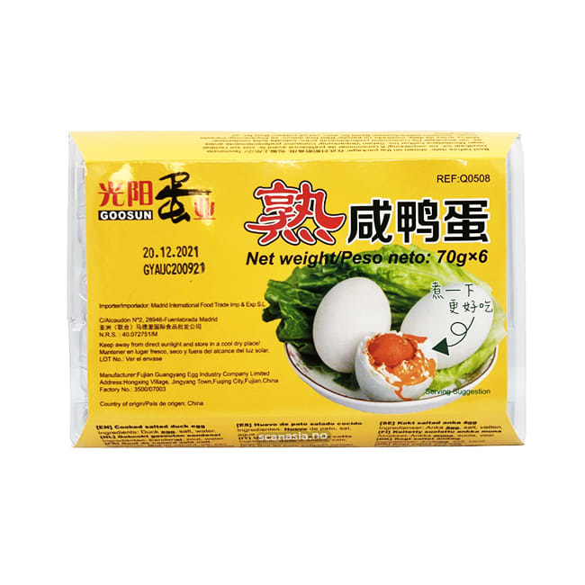 GOOSUN Salted Duck Eggs 1x6pcs