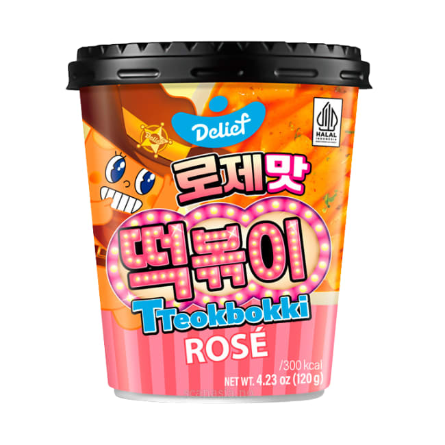 DELIEF Tteokbokki Cup Rose HALAL 30x120g