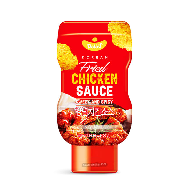 DELIEF Korean Style Chicken Sauce Sweet and Spicy Tube Type 16x380g