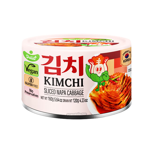 DELIEF Sliced Napa Kimchi Can 24x160g