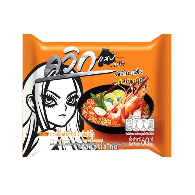 WAI WAI QUICK Instant Noodle Tom Yum Shrimp Flavor 6x(30x60g)