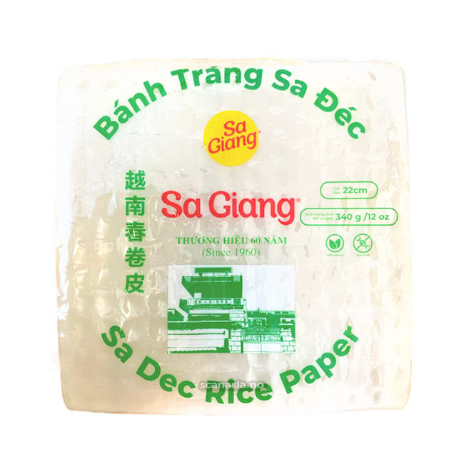 SA GIANG Rice Paper 22cm Square T18 44x340g Velkommen