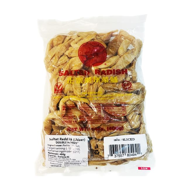 DOUBLE HORSES Salted Radish (Slice) 50x400g
