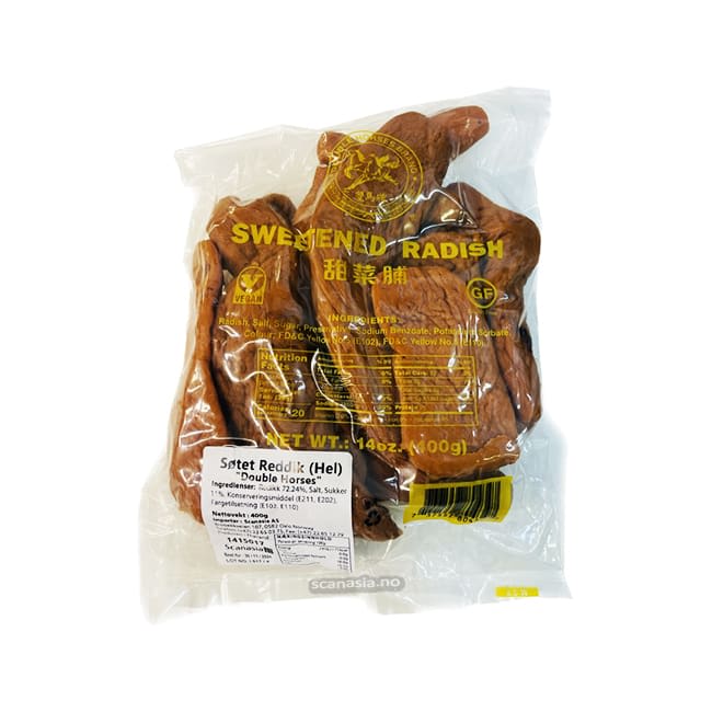 DOUBLE HORSES Sweetened Radish (Whole) 50x400g