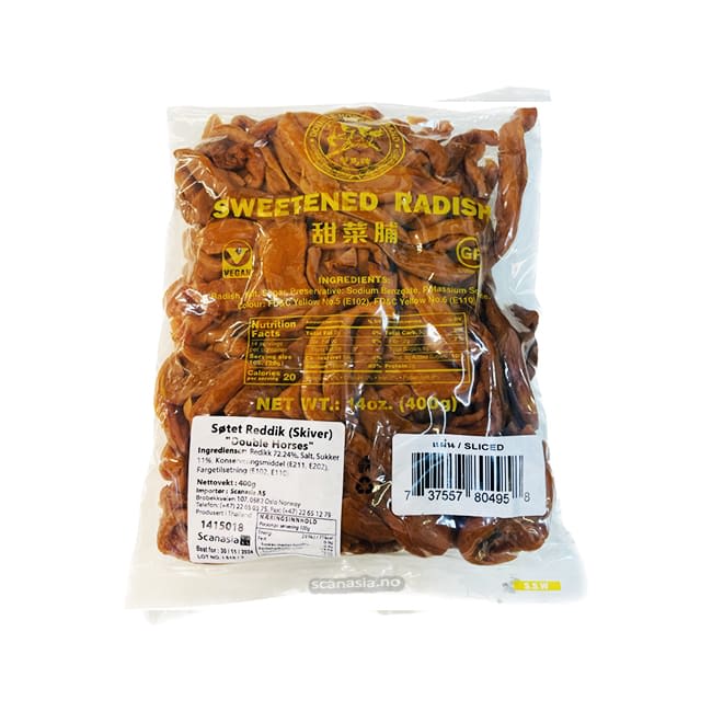 DOUBLE HORSES Sweetened Radish (Slice) 50x400g
