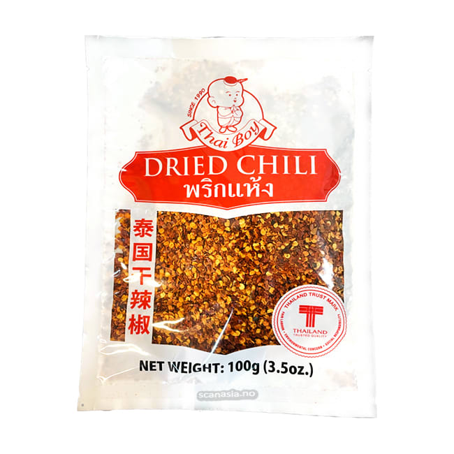 THAI BOY Dried Crushed Chilli Powder 100x100g