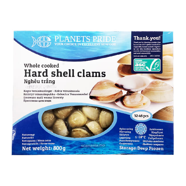 PLANETS PRIDE Venus Clam Whole And Cooked 40/60 12x800g FROZEN