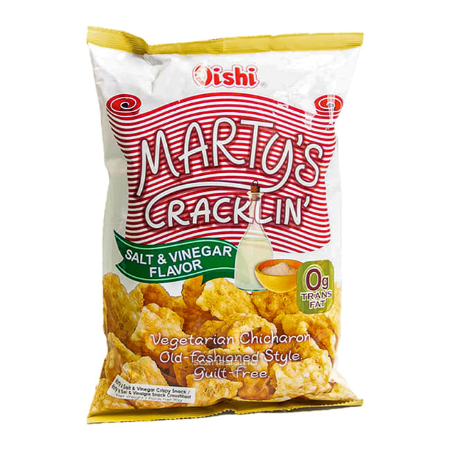 OISHI Martys Cracklin Salt & Vinegar 30x90g