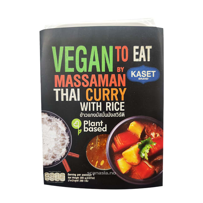 KASET Steam Hom Mali Rice With Massaman Curry (Vegan) 16x280g