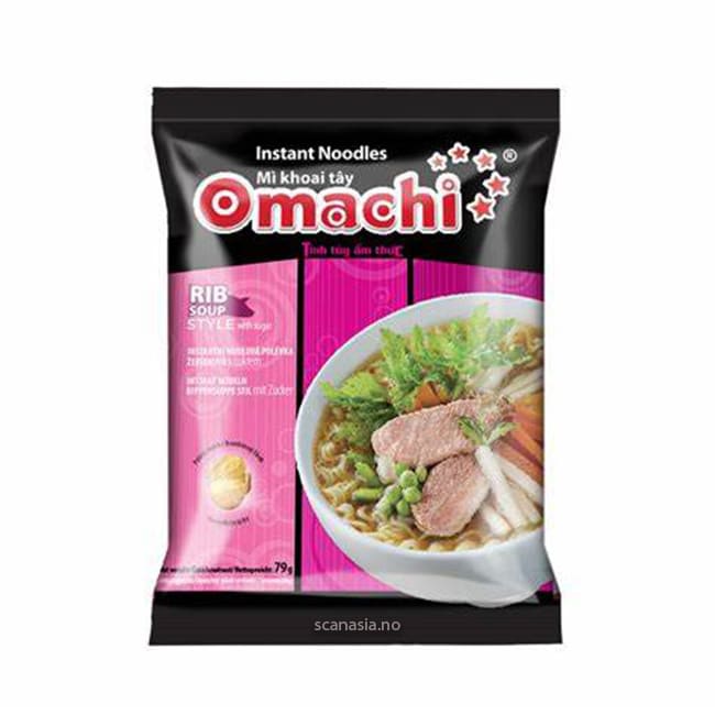 OMACHI Inst. Noodles With Potato Starch Rib Soup Style 2x30x79g