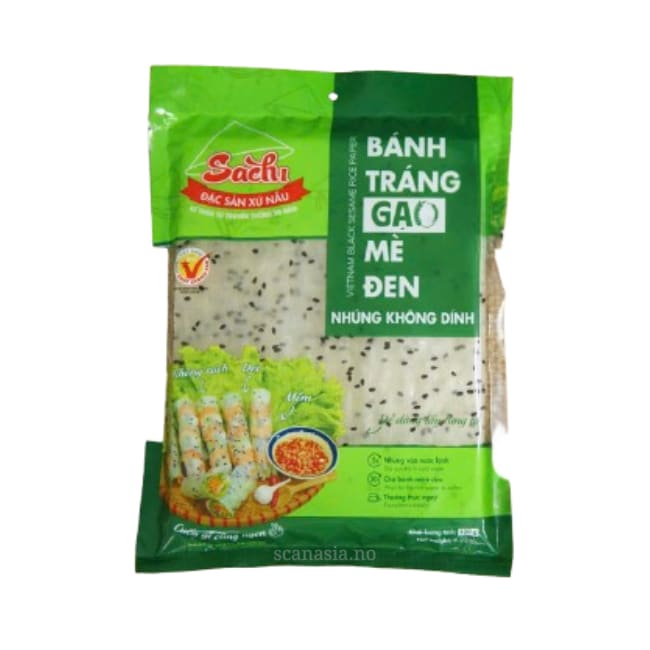SACHI Black Sesame Rice Paper 60x120g