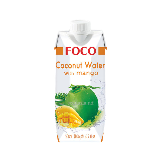 FOCO UHT COCONUT WATER WITH MANGO 12x500ml