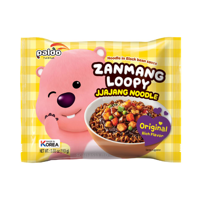 PALDO Zanmang Loopy Jjajang Noodle Original 8x(4x110g)